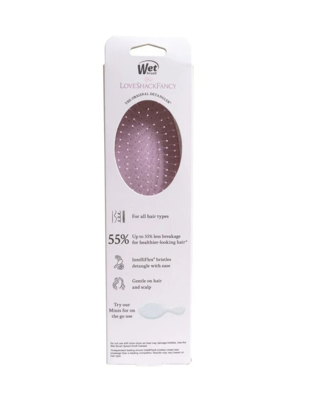NWT LoveShackFancy x Wet Brush Original Detangler Pink Chantilly/ Coquette Bow